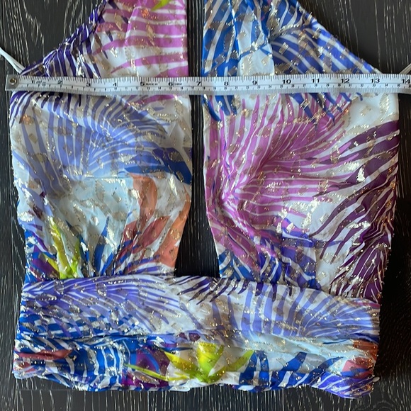 NWT Ramy Brook Louisa printed halter top - Picture 7 of 9